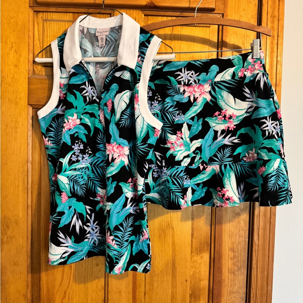 Tommy Bahama golf skort and sleeveless top size medium